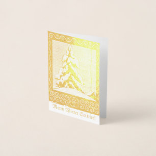 Merry Winter Solstice! Folierat Kort
