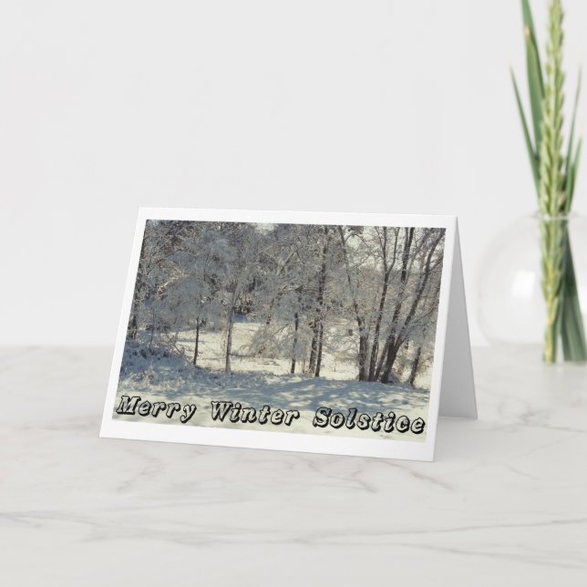 Merry Winter Solstice Helgkort (Framsida)