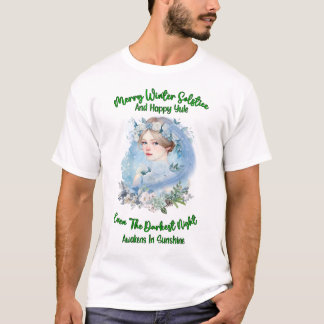 Merry Winter Solstice och Lycklig Yule T Shirt