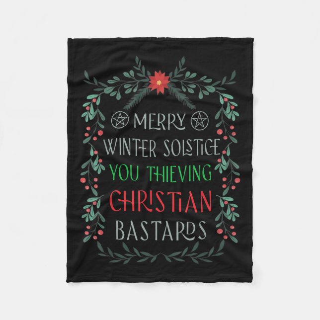 Merry Winter Solstice You Thieving Christian S  Fleecefilt (Framsidan)