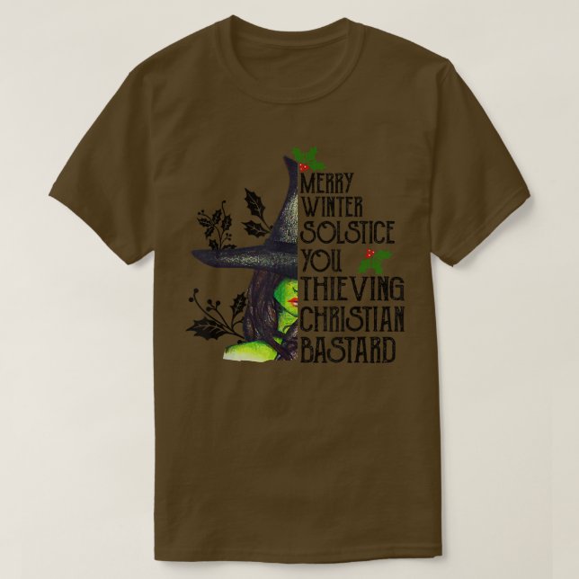 Merry Winter Solstice You Thiving Christian Basta T Shirt (Design framsida)