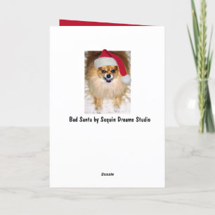 "Merry Woofing jul" Pommerns julkort Helgkort
