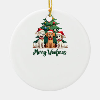 Merry Woofmas (2) Julgransprydnad Keramik