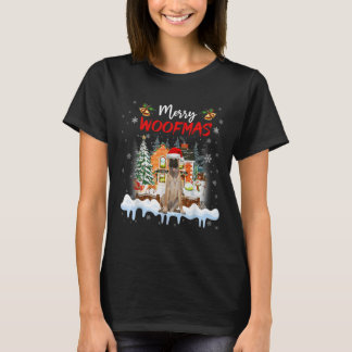 Merry Woofmas Belgium Shepherd Julgran Hund T Shirt