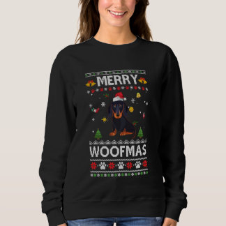 Merry Woofmas Dachshund Santa Reindeer Ugly Kristu T Shirt