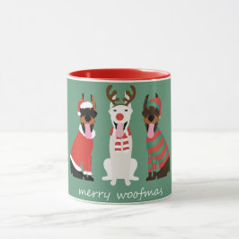 Merry Woofmas Dobermann jul Hundar Mugg