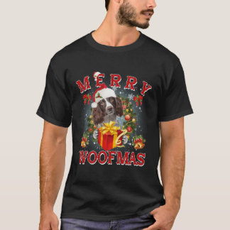 Merry Woofmas English Springer Spain Orants T Shirt