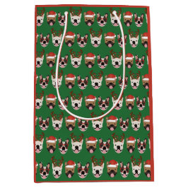 Merry Woofmas Fransk Bulldog Jullhuvuden