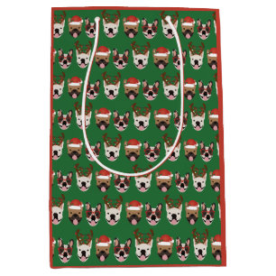 Merry Woofmas Fransk Bulldog Jullhuvuden