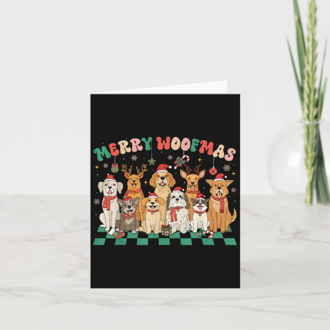 Merry Woofmas God jul Hundälskare Manar Women Kort (Framsida)