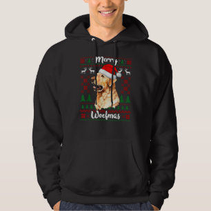 Merry Woofmas Golden Retriever Hund jul Hund X Hoodie