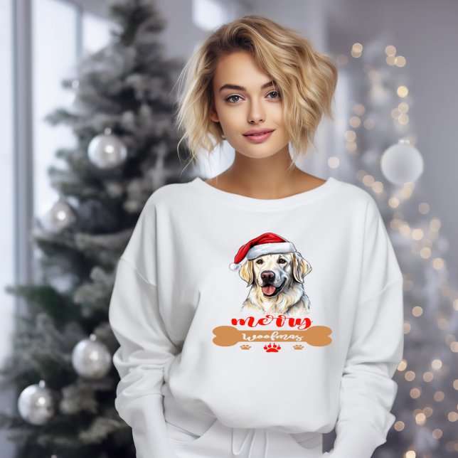 Merry Woofmas Golden Retriever T Shirt (Skapare uppladdad)