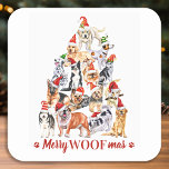 Merry Woofmas Hund älskare Julgran Hundar Fyrkantigt Klistermärke<br><div class="desc">Skicka julhälsningar den här julhelgen med den här söta Julgran hundarna i en vattenfärgskonstruktion. Det här helgdag-klistermärket i hund älskare har hundar av olika raser i tomter. Denna hund jultomtedekalk är perfekt för hundälskare, husdjursföretag, veterinärer, veterinärer, veterinärer, djuromsorga, hund och husdjursfärer. Besök vår samling för matchande julklappar, hemdekanter och gåvor....</div>