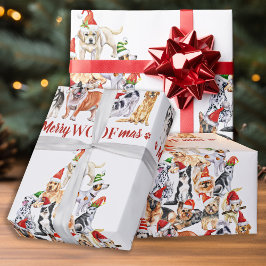 Merry Woofmas Hund älskare Julgran Hundar Presentpapper