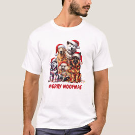 Merry Woofmas Hund jul T-Shirt