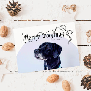 Merry Woofmas Hund julkort Helgdag
