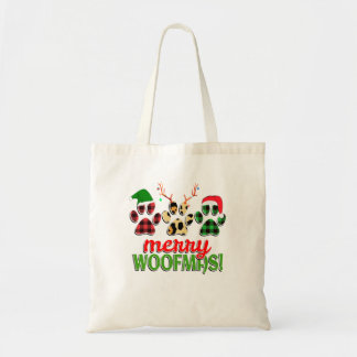 MERRY WOOFMAS Hund Tass Jul Buffalo Tygkasse