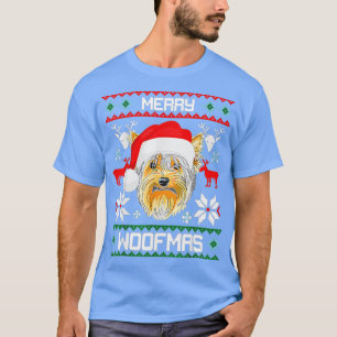 Merry Woofmas jul Hund Hjort Snöflingor Merry T Shirt