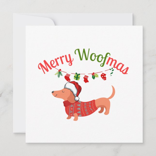 Merry WOOFmas Julkort (Framsida)
