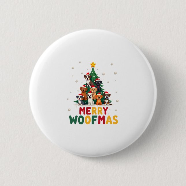 Merry Woofmas - Merry Christmas For Dog Lovers (1) Knapp (Framsida)