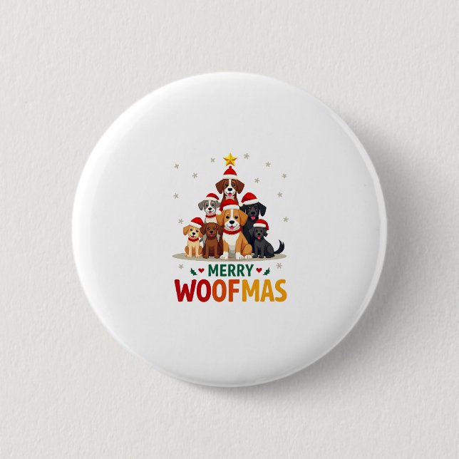 Merry Woofmas - Merry Christmas For Dog Lovers (3) Knapp (Framsida)