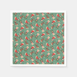 Merry Woofmas Pug Hundar Pappersservett