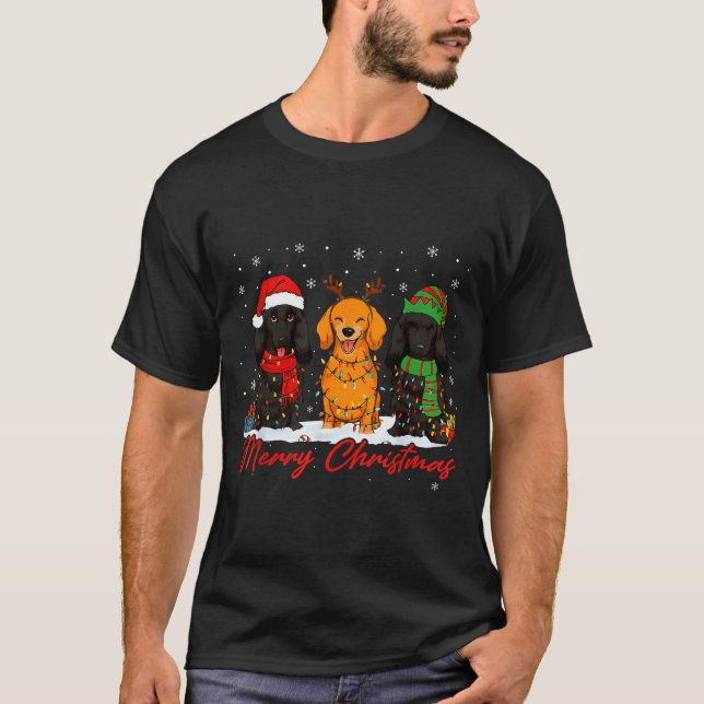Merry Woofmas Santa Reindeer Elf Dachshund Christm T Shirt (Framsida)