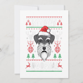 Merry Woofmas Schnauzer Christmas Dog Lover Julkort