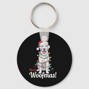 Merry Woofmas Silver Labrador Hund Light Decor Chr Nyckelring