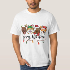 Merry Woofmas Typography T-Shirt
