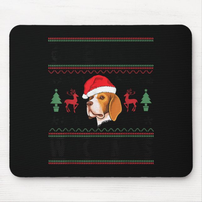 Merry Woofmas Ugly Christmas Beagle Xmas Party  Musmatta (Framsidan)