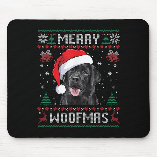 Merry Woofmas Ugly Sweater Black Lab Labrador Chri Musmatta (Framsidan)