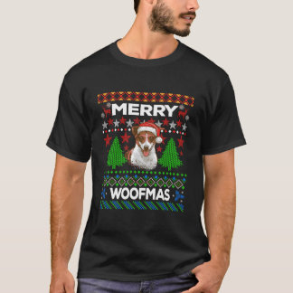 Merry Woofmas Ugly Sweater jul Jack Russell T Shirt