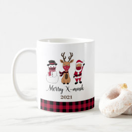 Merry X-Mask Funny Buffalo Play Santa Kaffemugg