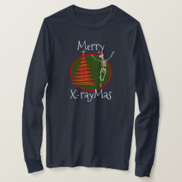 "Merry X raymas" med Skeletons i Santa Hat T Shirt