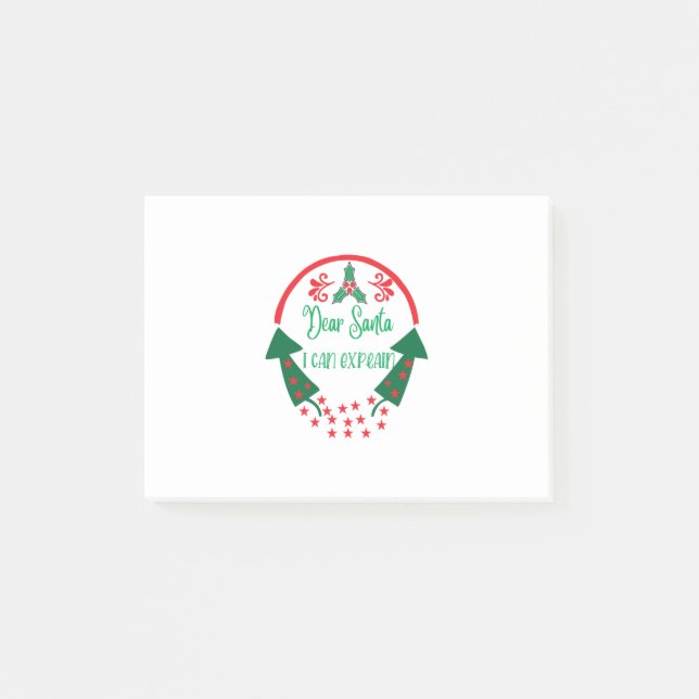 Merry Xmas Dear Santa I Can Explain Post-it Block (Framsida)