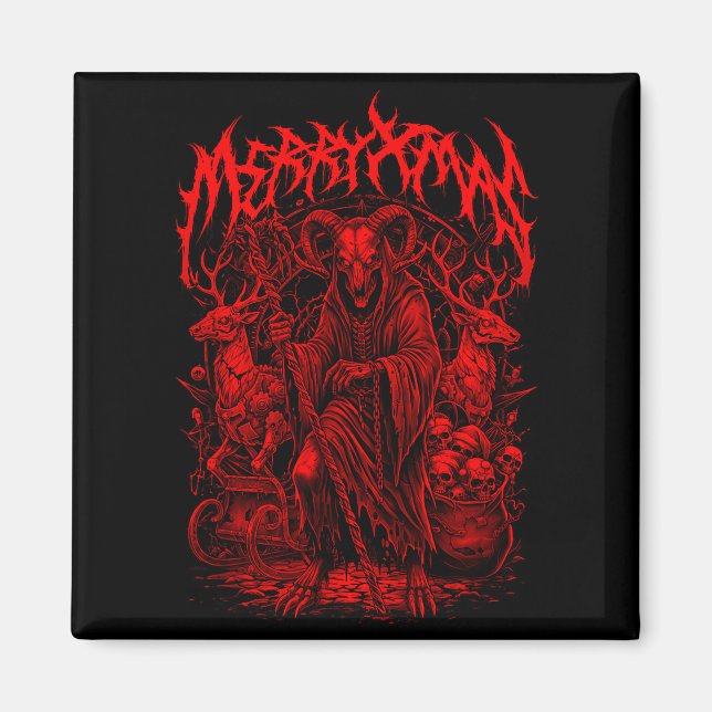 Merry Xmas Heavy Metal Band Parody Death Metal Vin Magnet (Framsidan)