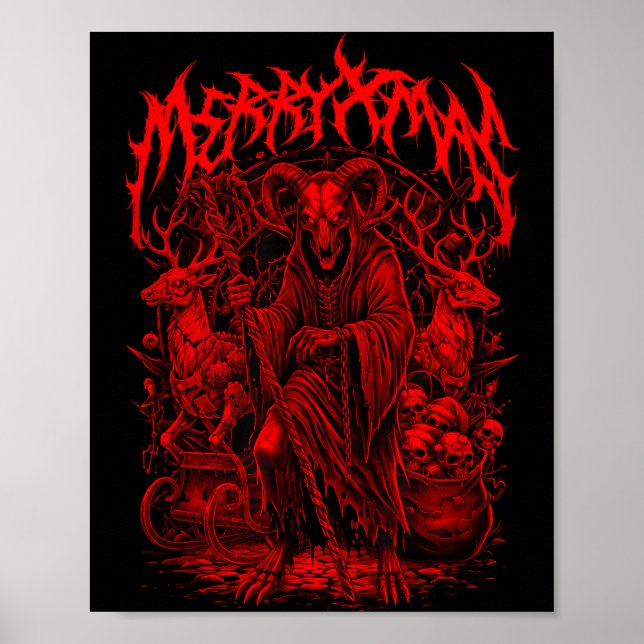 Merry Xmas Heavy Metal Band Parody Death Metal Vin Poster (Framsidan)