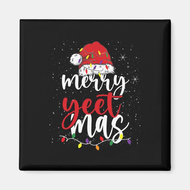 Merry Yeetmas Funny Merry Yeet Mas jul Slang Magnet (Framsidan)