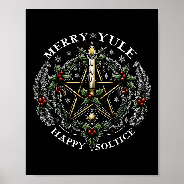 Merry Yule&amp; Lycklig Solstice Poster (Framsidan)