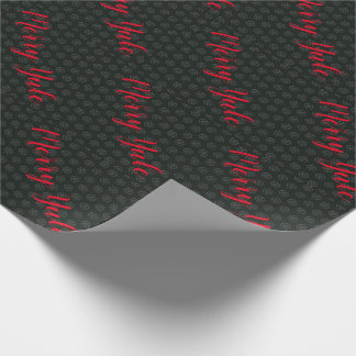 Merry Yule Black Wrapping Papprare Presentpapper