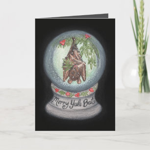 Merry Yule Fladdermus Julhälsningar kort