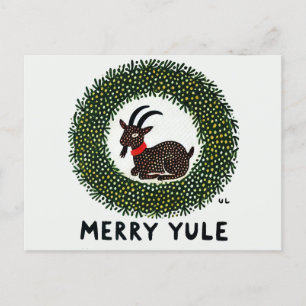 Merry Yule Goat Helg Vykort