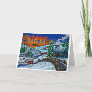 Merry Yule-hälsningskort Helgkort