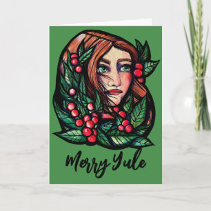 Merry Yule Pagan Helgdag Blessings Kort