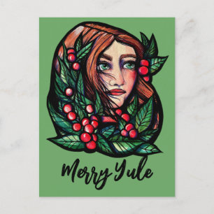 Merry Yule Pagan Helgdag Blessings Vykort
