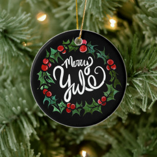 Merry Yule Pagan Helgdagars Wiccan Blsed Yule Julgransprydnad Keramik