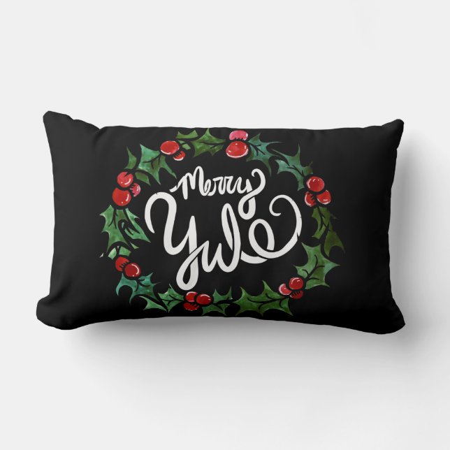 Merry Yule Pagan Helgdagars Wiccan Blsed Yule Lumbarkudde (Framsida)