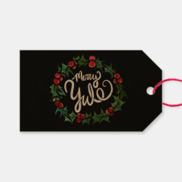 Merry Yule Pagan Helgdagars Wiccan Blsed Yule Presentetikett