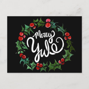 Merry Yule Pagan Helgdagars Wiccan Blsed Yule Vykort